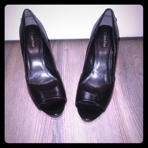 Calvin Klein Black Leather Heels